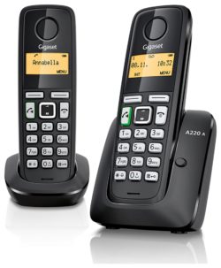 Gigaset - A220A X2 - Cordless Telephone TAM - Black